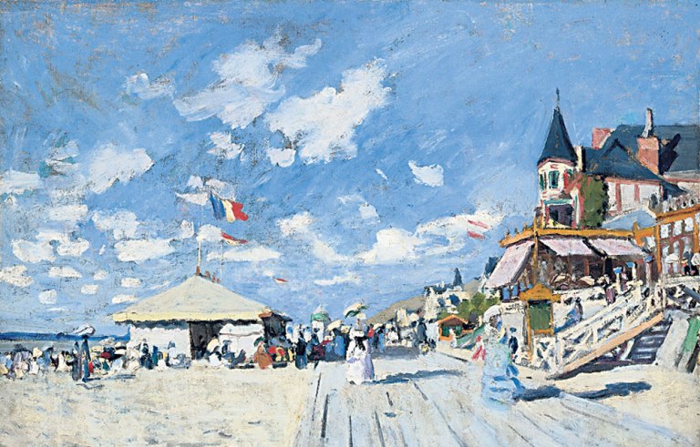 Sur-les-planches-de-Trouville-hotel-des-Roches-noires-1870-de-Claude-Monet